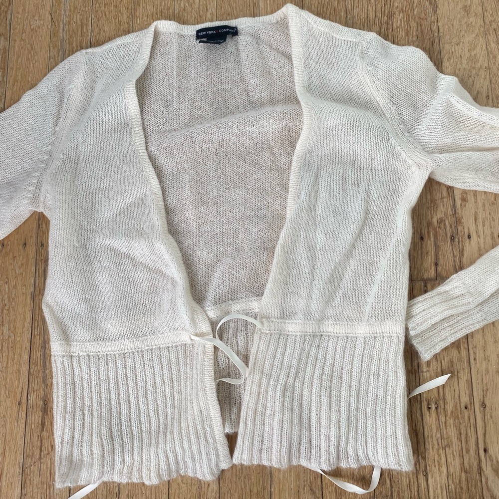 White knit sweater